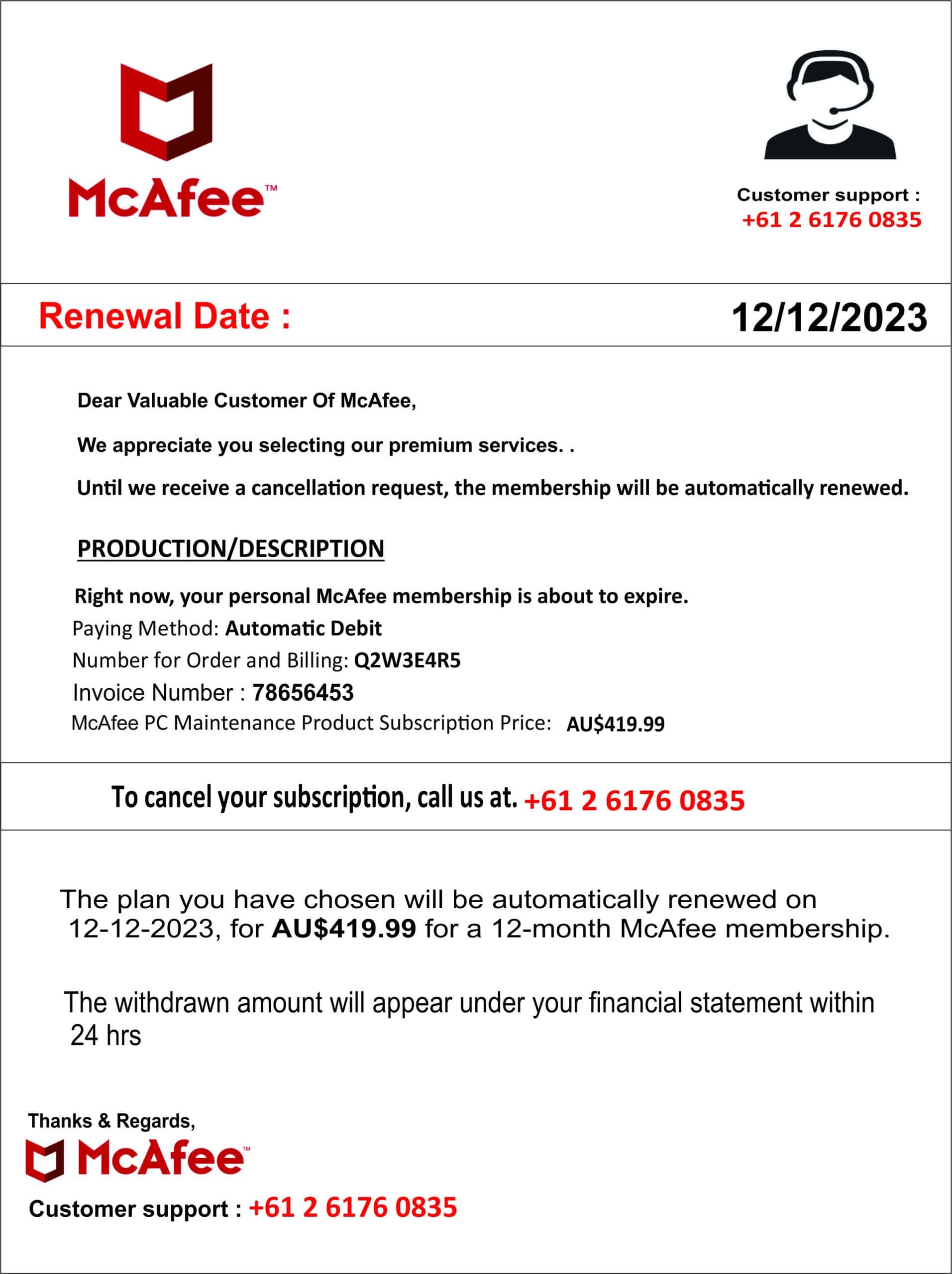 Australian Scam Numbers